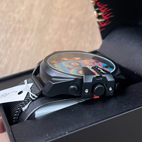 NEW Ed Hardy Colorful Skull Mens Watch - Picture 4 of 8